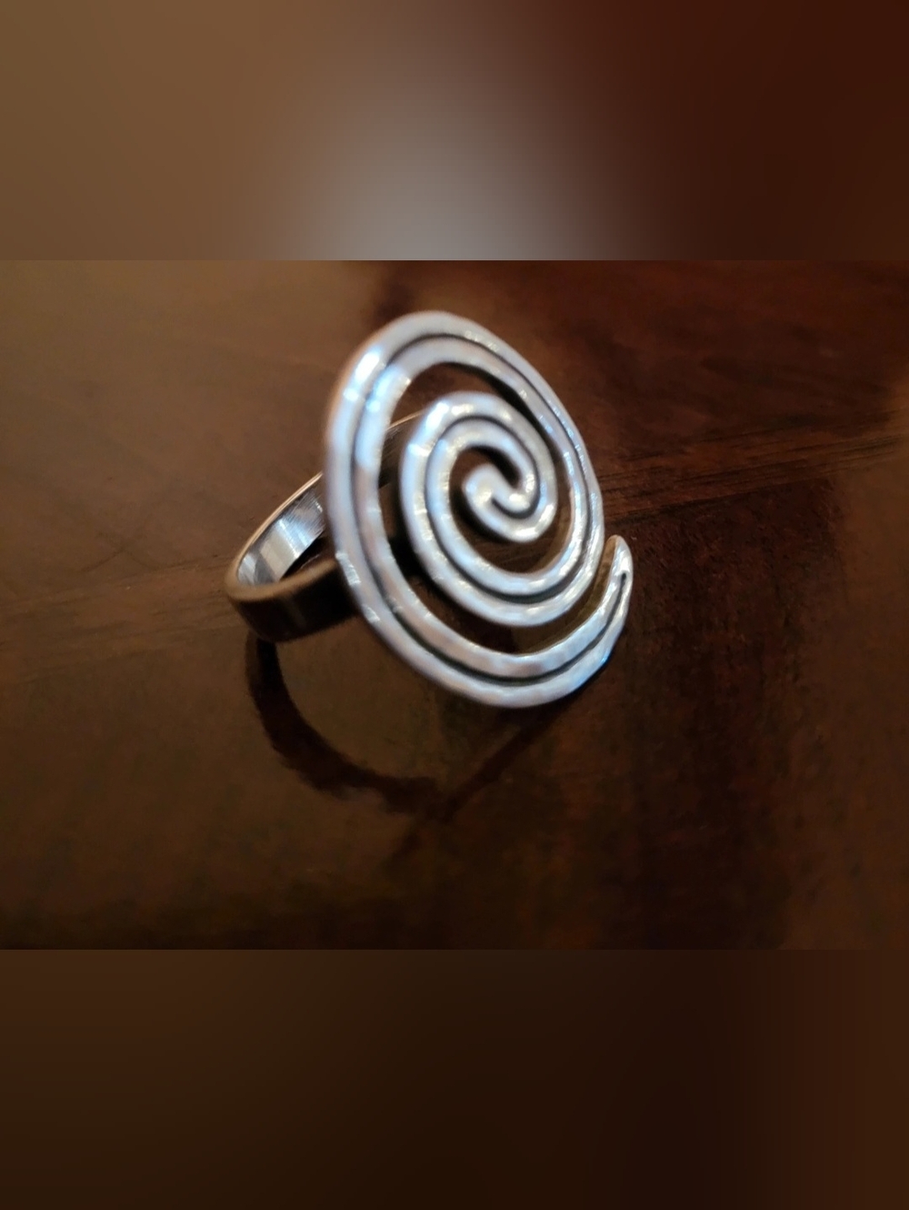 Silver Spiral Statement Ring - Women Jewelry